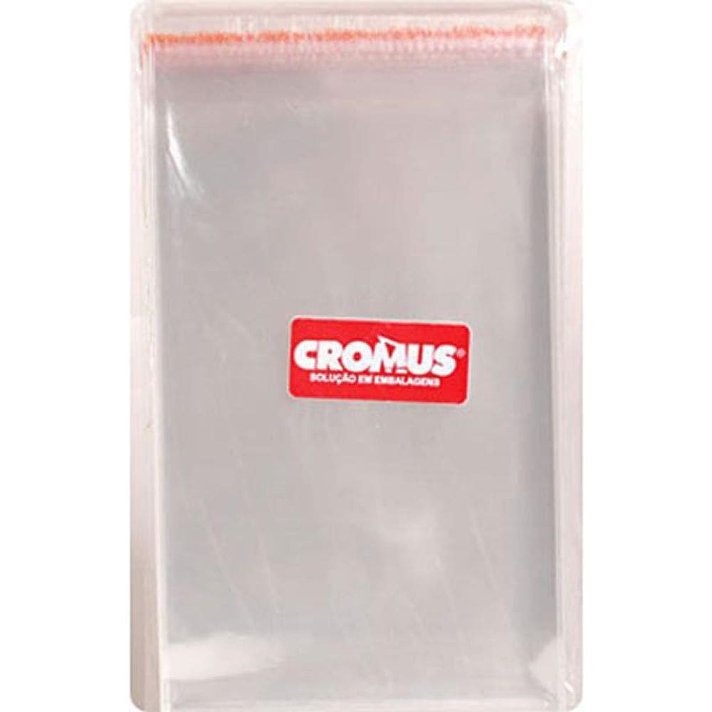 100 Sacos Com Aba Adesivada Transparente 22x30cm - Cromus