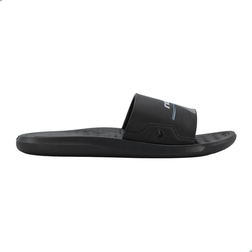 Chinelo Slide Infantil Rider 12223 Step Preto Cinza e Branco