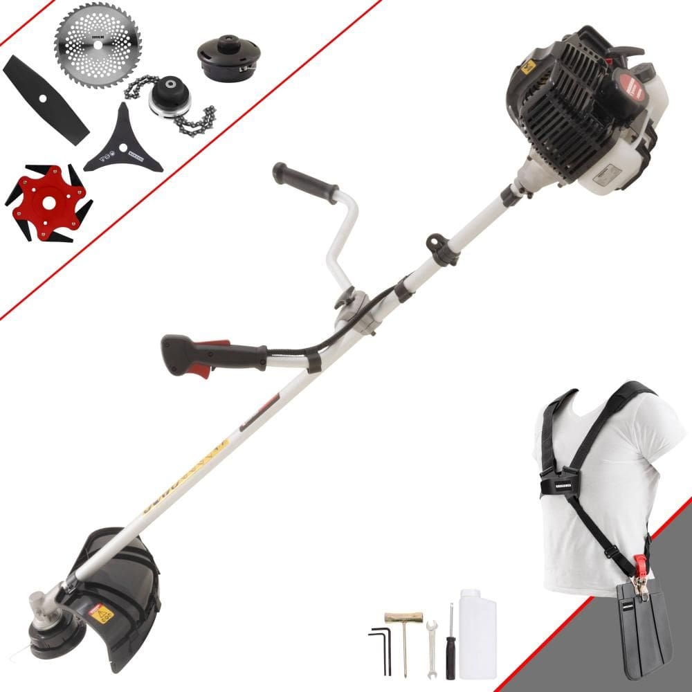 Máquina de Corta Grama Kawashima KW52LE À Gasolina 52cc 2,5HP 10.000rpm Multifunções Profissional Completa Com Carretel de Nylon + 5 Lâminas de Corte