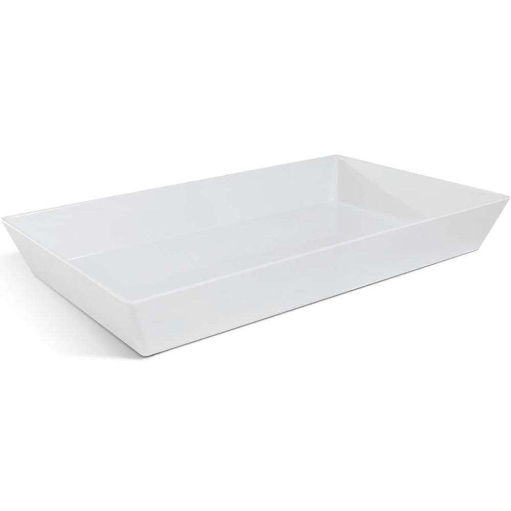 Travessa Melamina Servir Restaurante Retangular 53x32,5x7cm Branca Haus Concept