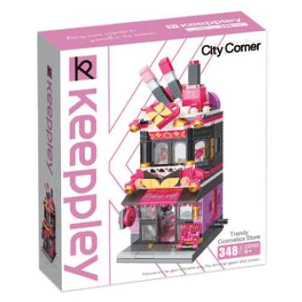 Bloco de Montar Keepplay Loja de Cosméticos City Corner 348 peças