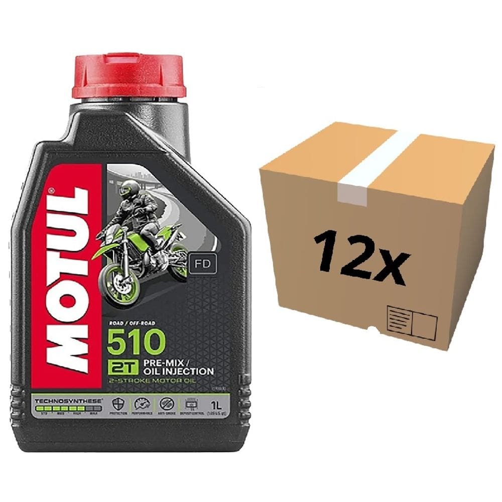Kit Óleo Motor 2 Tempos Motul 510 12 Litros Semissintetico Caixa Fechada
