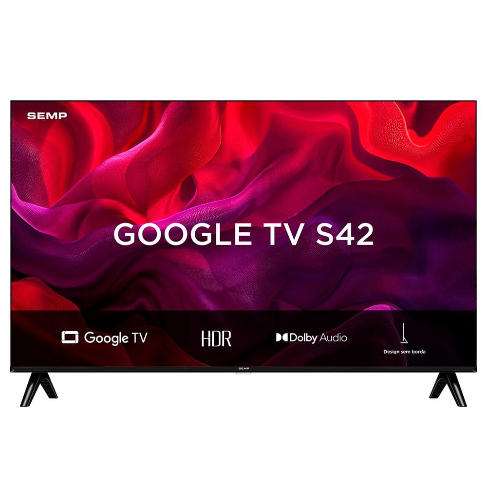 Smart TV Semp 32” LED HD Android TV WiFi Bluetooth 2 HDMI Google TV 60Hz HDR10 32S42