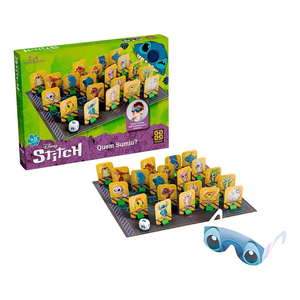 Jogo Quem Sumiu Disney Stitch - Grow