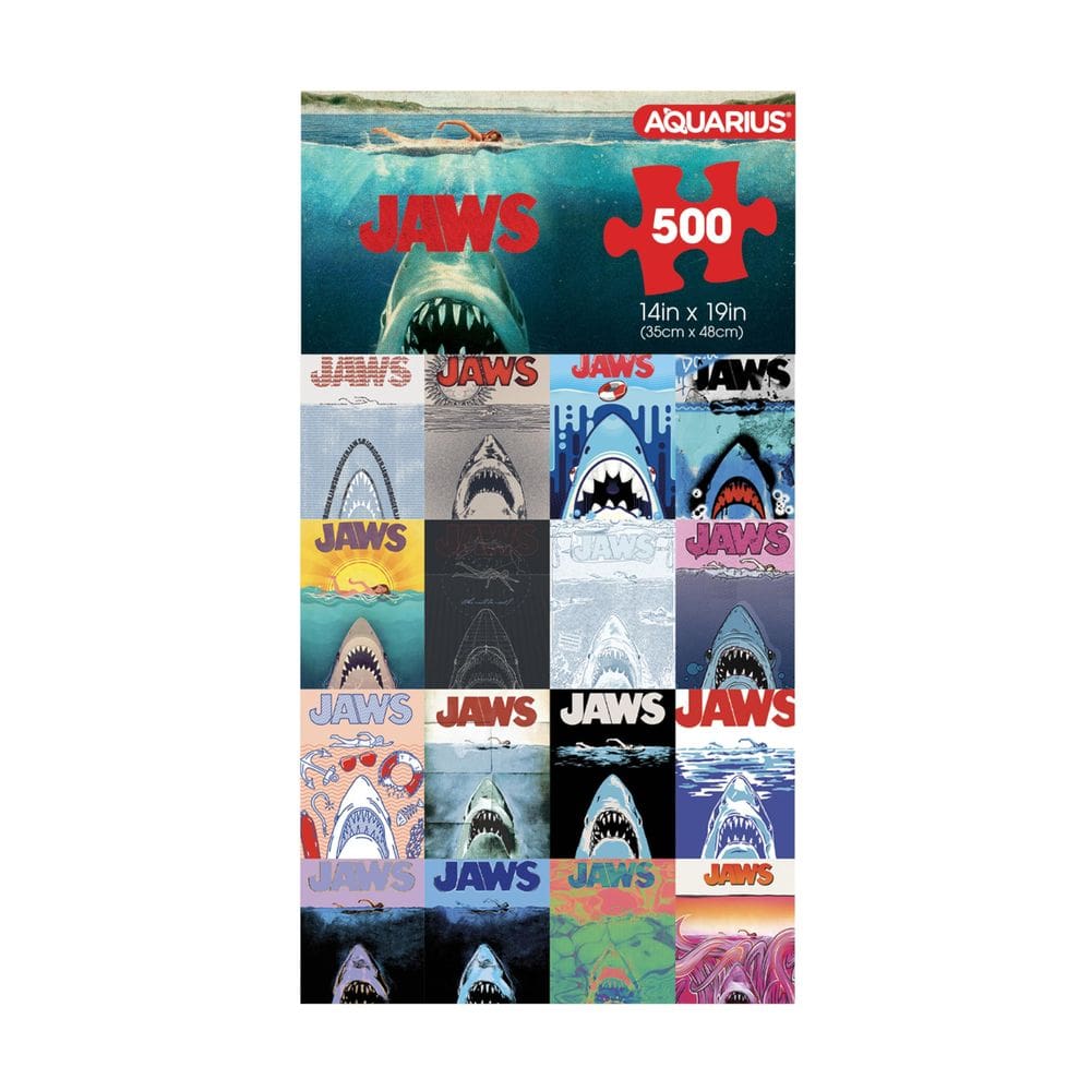 Pôsteres do 50º aniversário do Puzzle AQUARIUS Jaws 500 peças