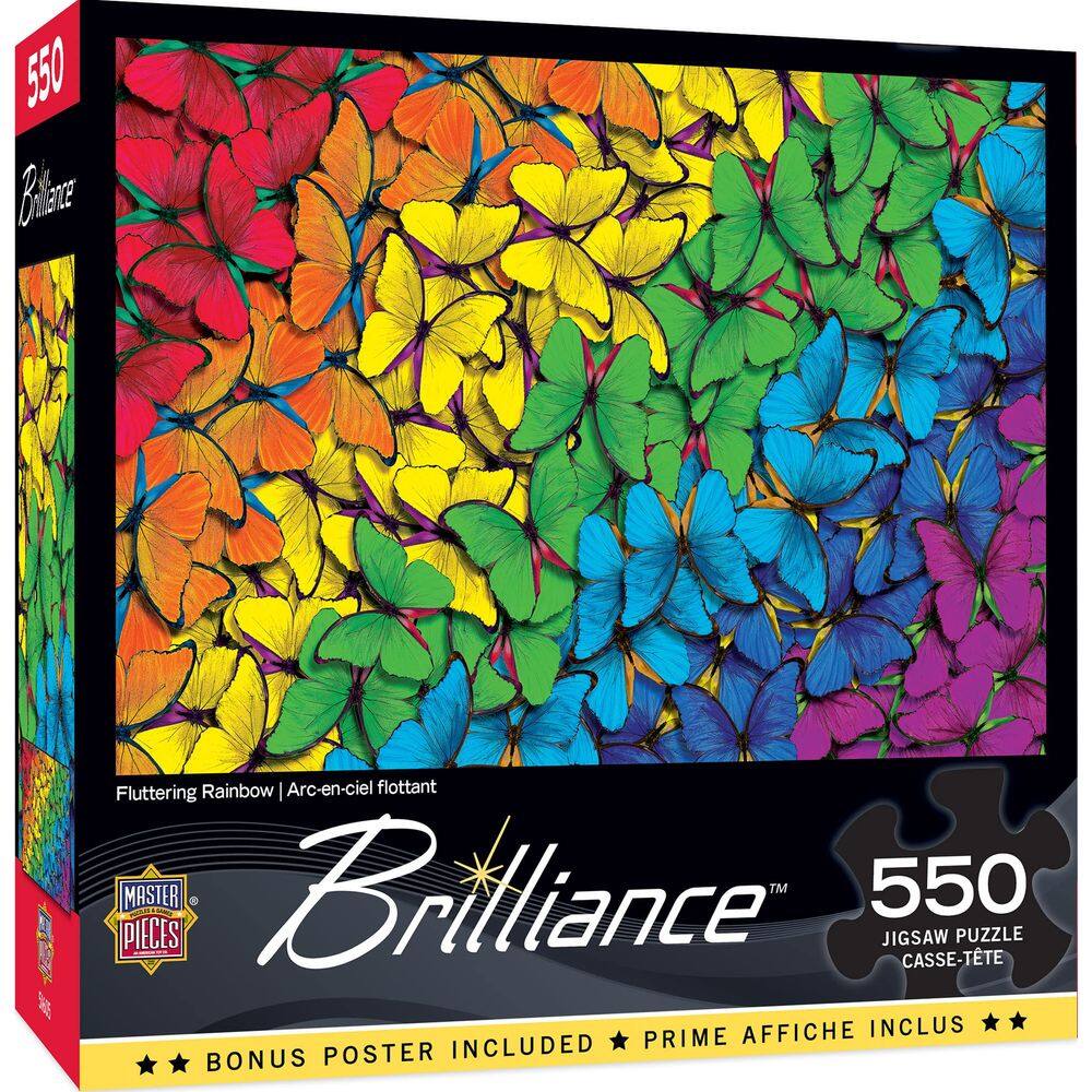 Obras-primas do quebra-cabeça Fluttering Rainbow 550 peças