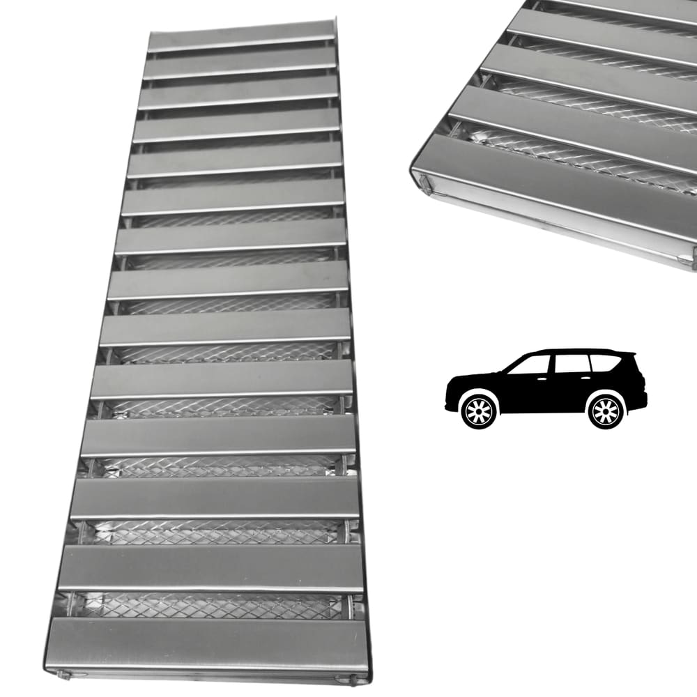 Ralo Linear 20x50 Inox 304 Reforçado Tela Garagem Veículos Passeio