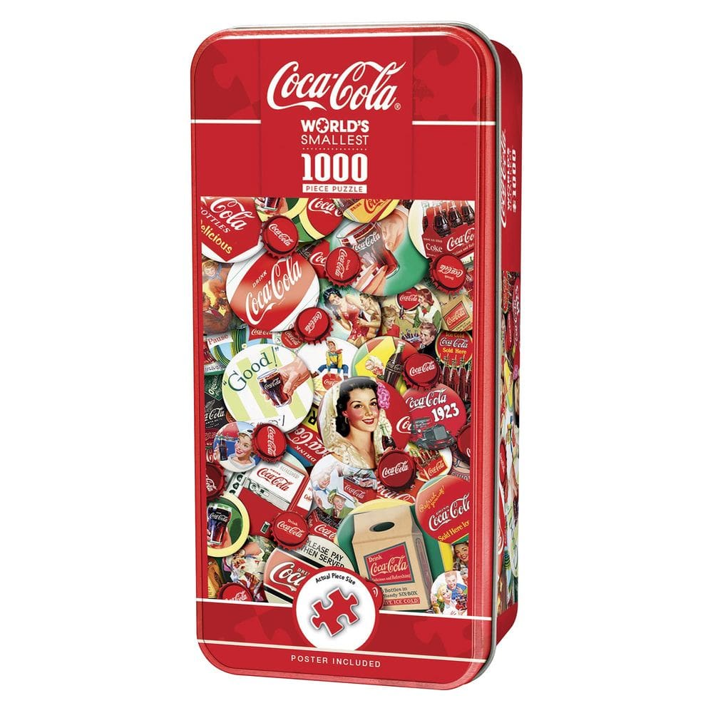 Quebra-cabeça MasterPieces Coca-Cola 1000 peças com estojo de lata