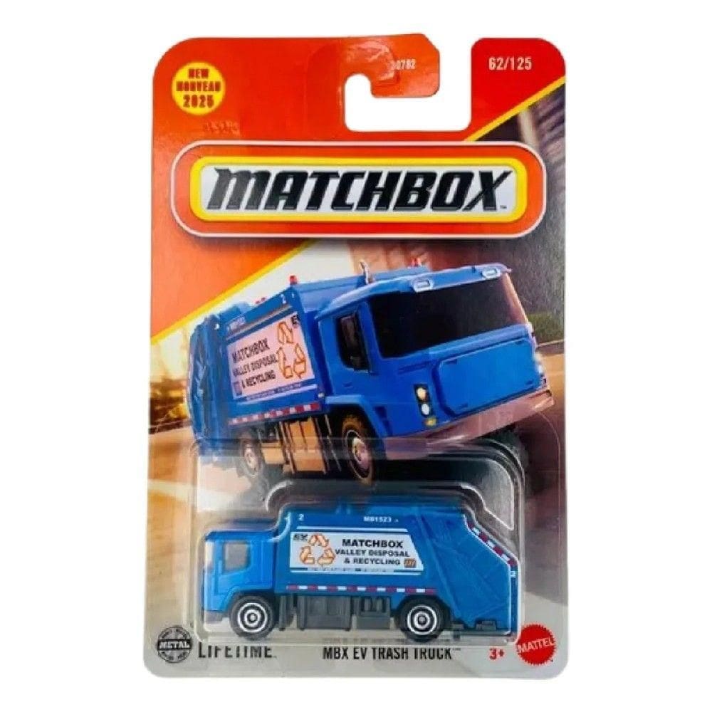 Matchbox Carro Básico MBX EV Trash Truck - Mattel