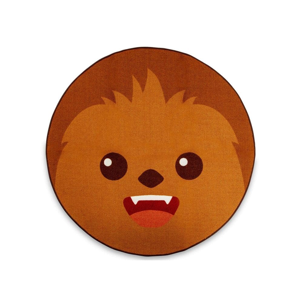 Tapete Area Ukonic Star Wars Chewbacca 132cm redondo poliéster