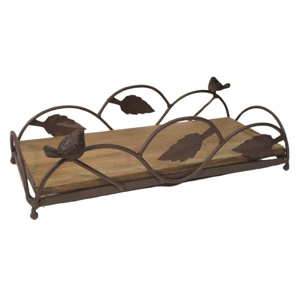 Bandeja Retangular Ferro Passarinho