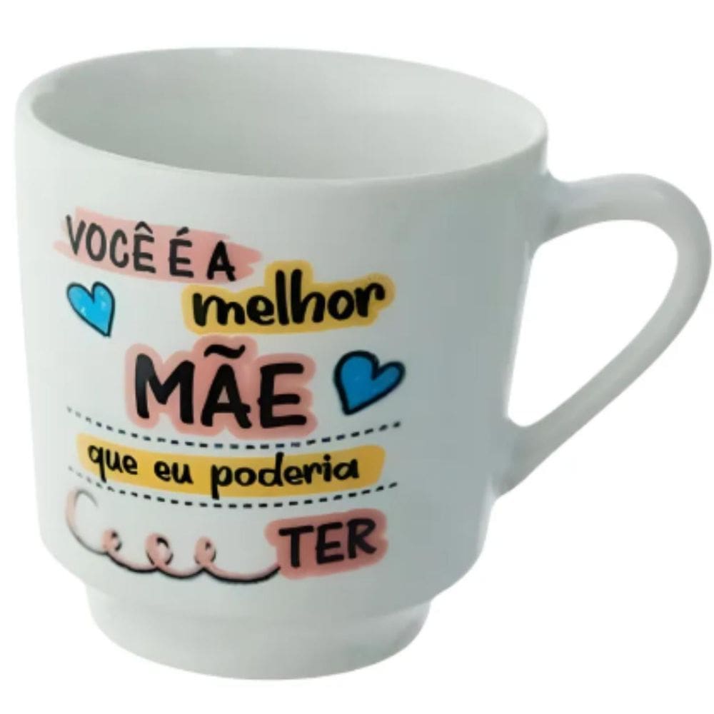 Kit Dia Das Mães Caneca de Porcelana 200m Almofada Chaveiro e Sacola