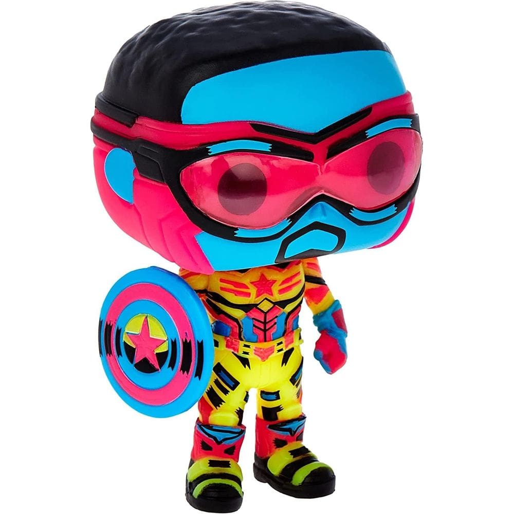 Boneco de vinil Funko Marvel Falcon & Winter Soldier Capitão América (Blacklight)