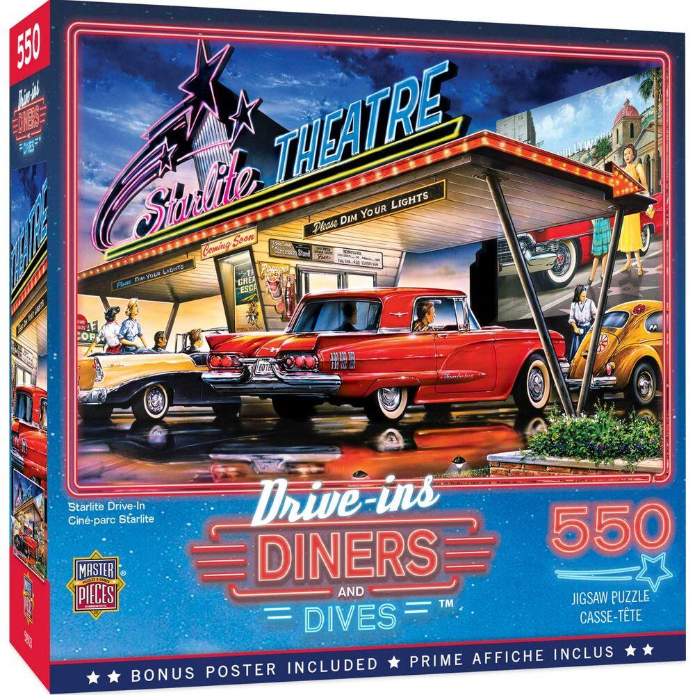 Obras-primas do quebra-cabeça Starlite Drive-in 550 peças
