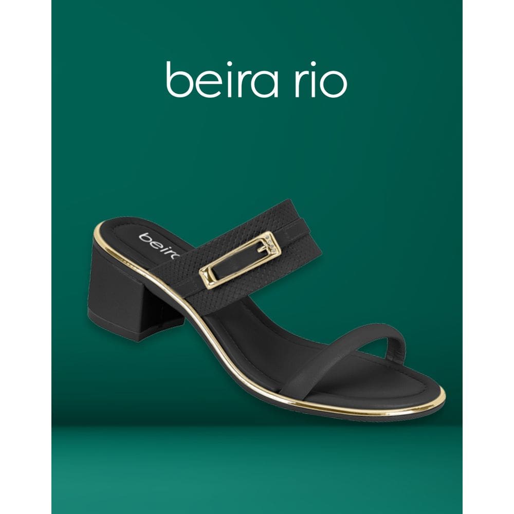 Tamanco Sandalia Feminina Beira Rio Salto Bloco Napa