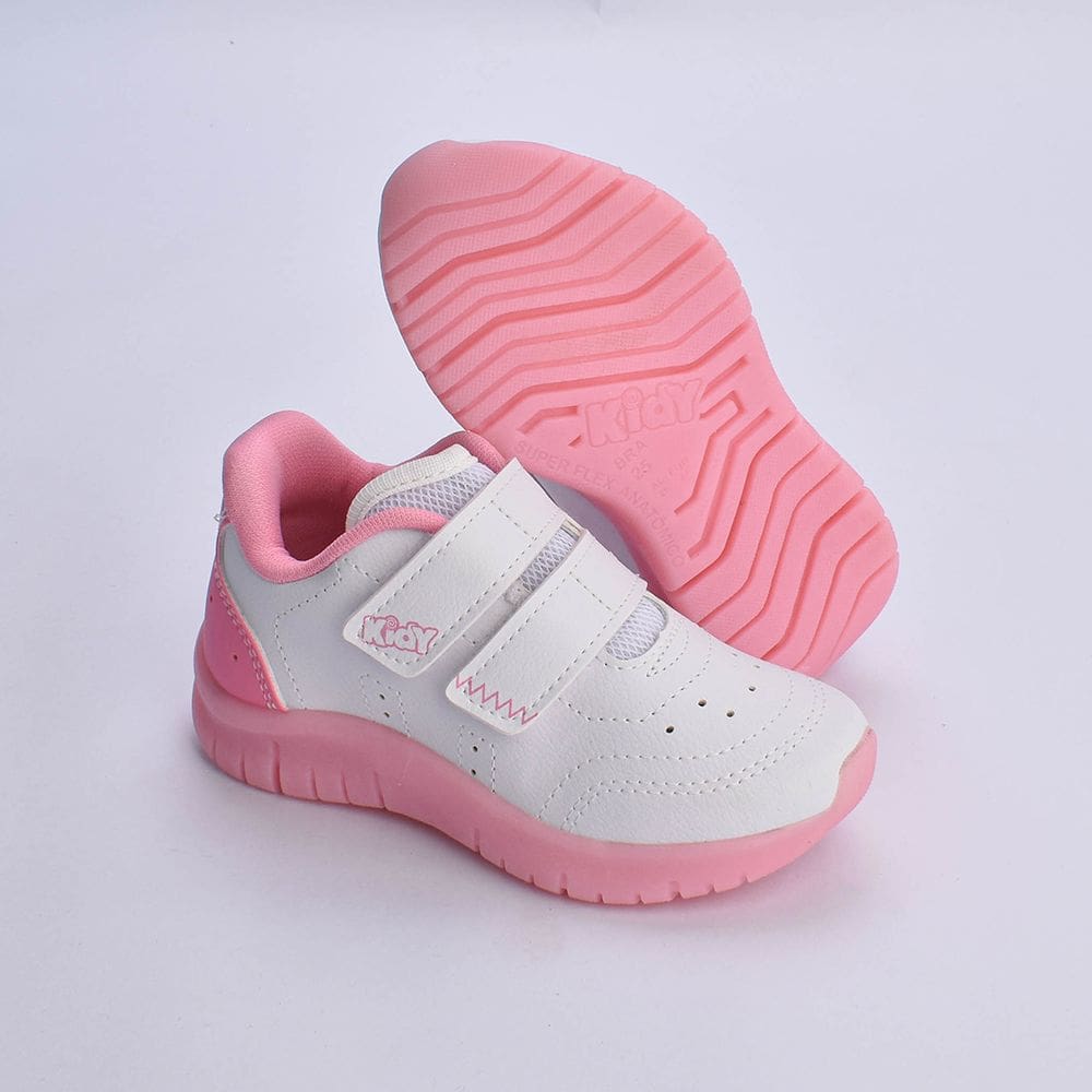 TENIS KIDY ULTRA FLEX BRANCO/ROSA/PINK Kidy