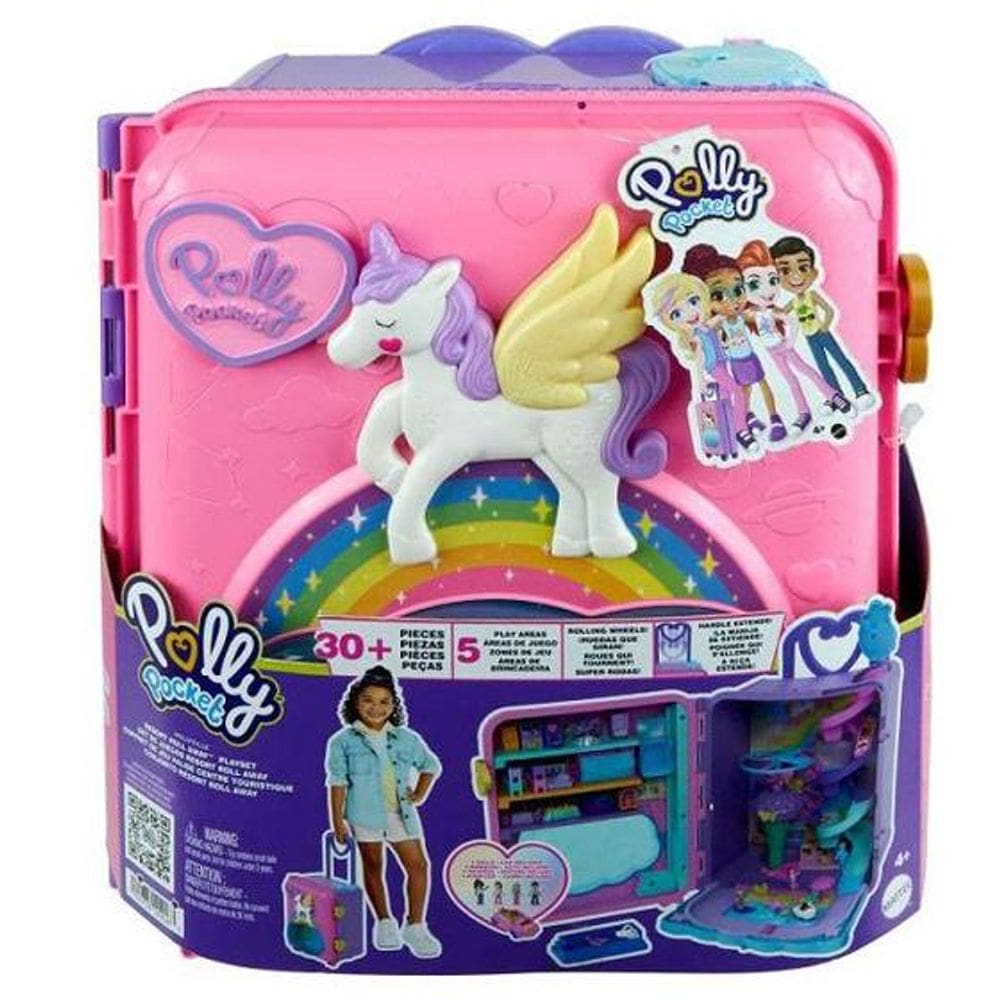 Polly Conjunto de Brinquedo Pollyville Resort ROLL AWAY Mattel HKV43