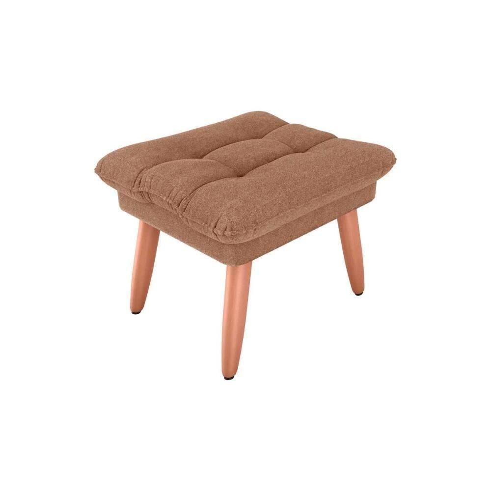 Puff Banqueta Nantes Matrix Boucle Marrom