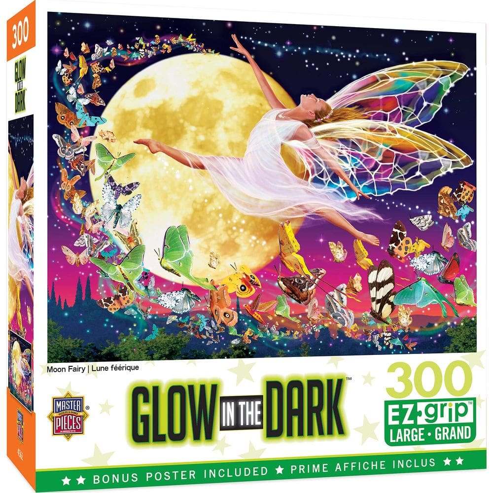 Obras-primas do quebra-cabeça Moon Fairy 300 peças brilham no escuro