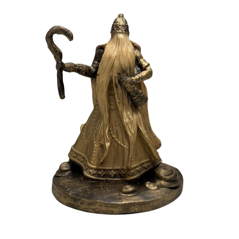 Escultura Obaluaê Manto Sagrado Vintage 10 cm em Resina