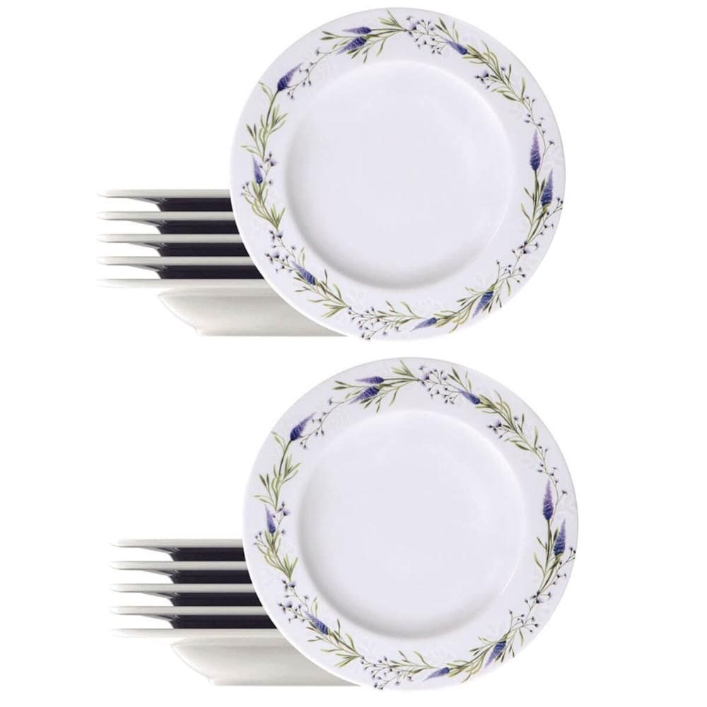 Jogo 12 Pratos Fundos 23cm Tramontina Lilla Porcelana Sopas Risotos Caldos Restaurante