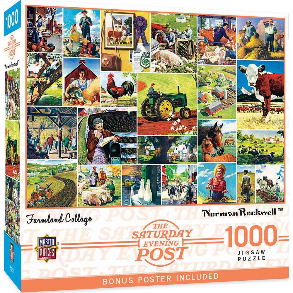 Quebra-cabeça MasterPieces Farmland Collage 1000 peças