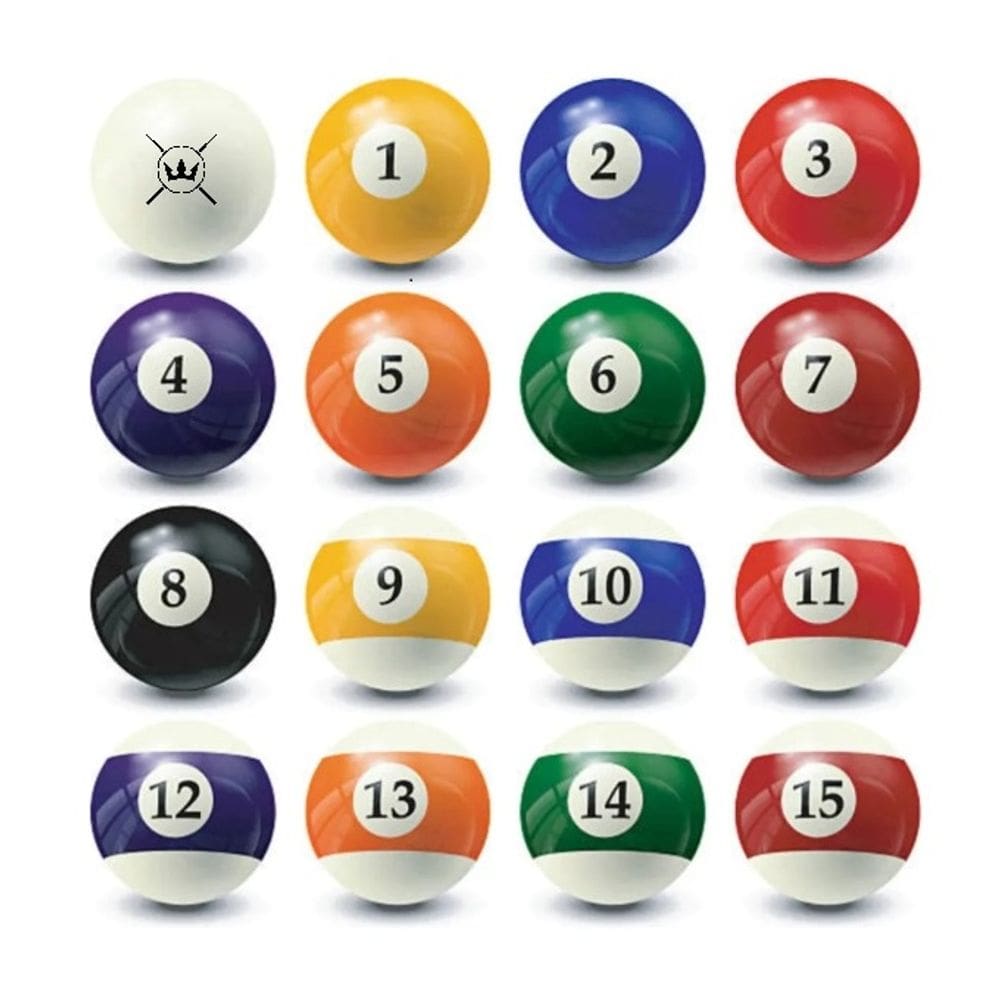 Bola de Bilhar Pool Avulsa Rei dos Tacos 54 mm Numerada