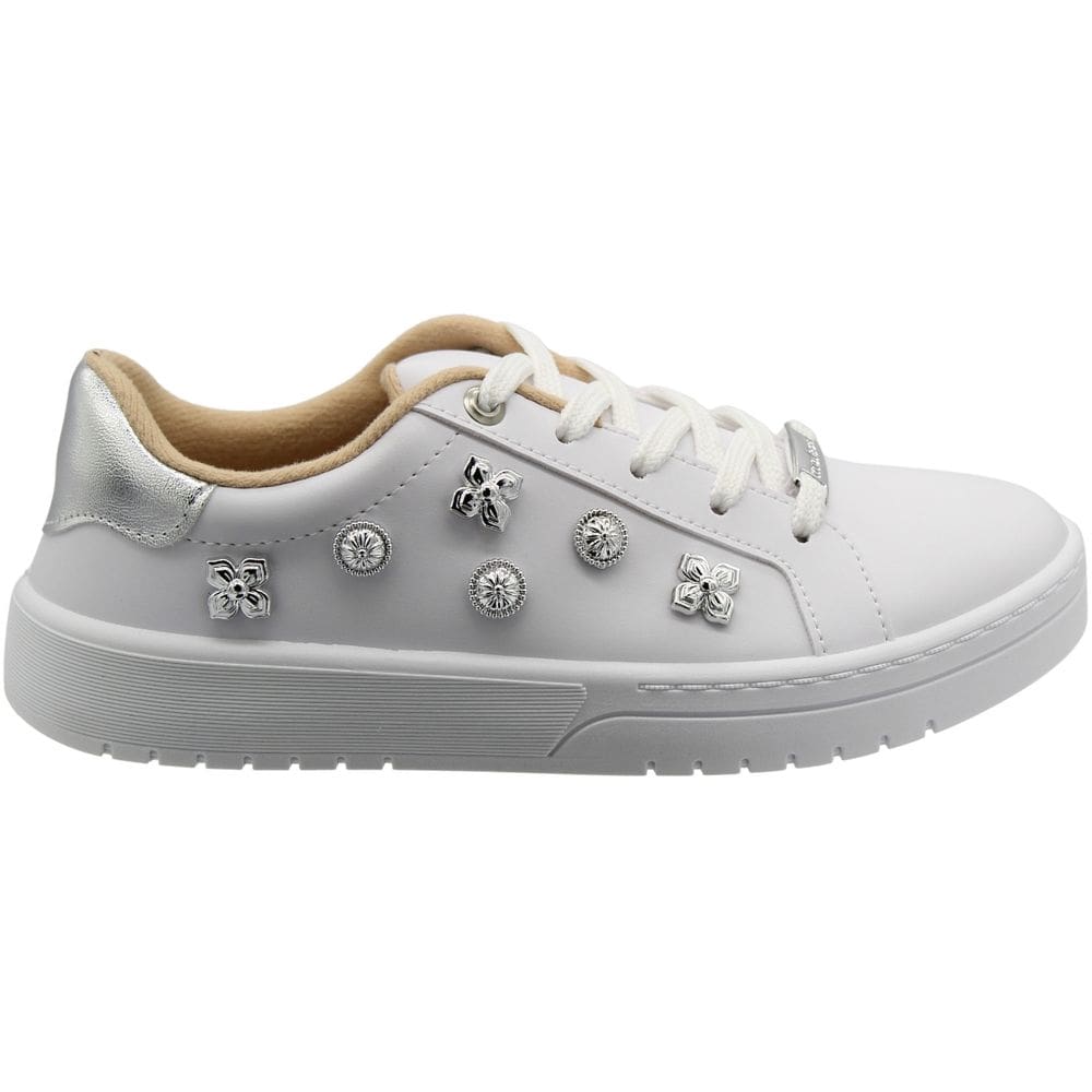 Tênis Casual Moleca Aplique Metalizados Macio Feminino