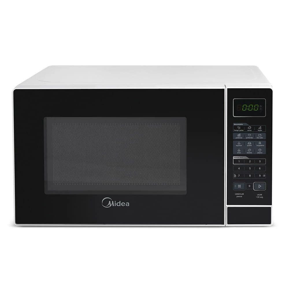 Micro-ondas Midea MRAS21 700W 20L Branco Porta Preta 110V