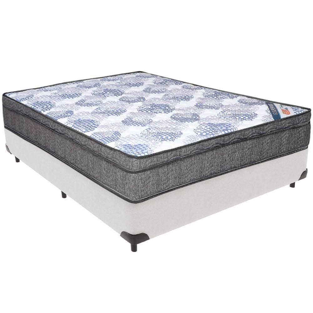 Cama Box Branco E Colchão Iso Molas Ensacadas Molas Ensacadas Casal Ortobom