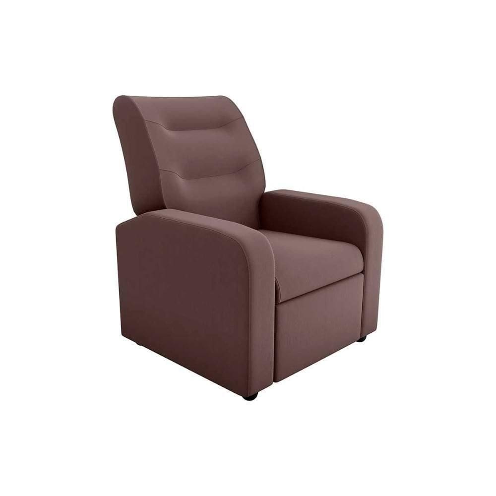 Poltrona Do Papai Reclinável Classic Matrix Suede Marrom