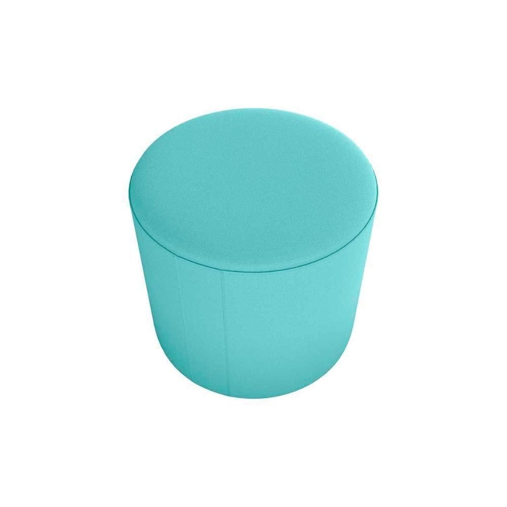 Puff Banqueta Redondo Luxo Copenhage Matrix Veludo Verde Menta