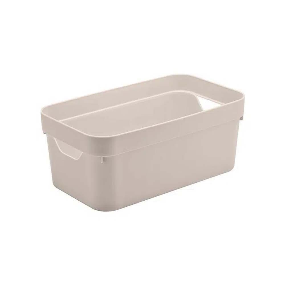Caixa Organizadora Cube P 5,3L Bege - Ou