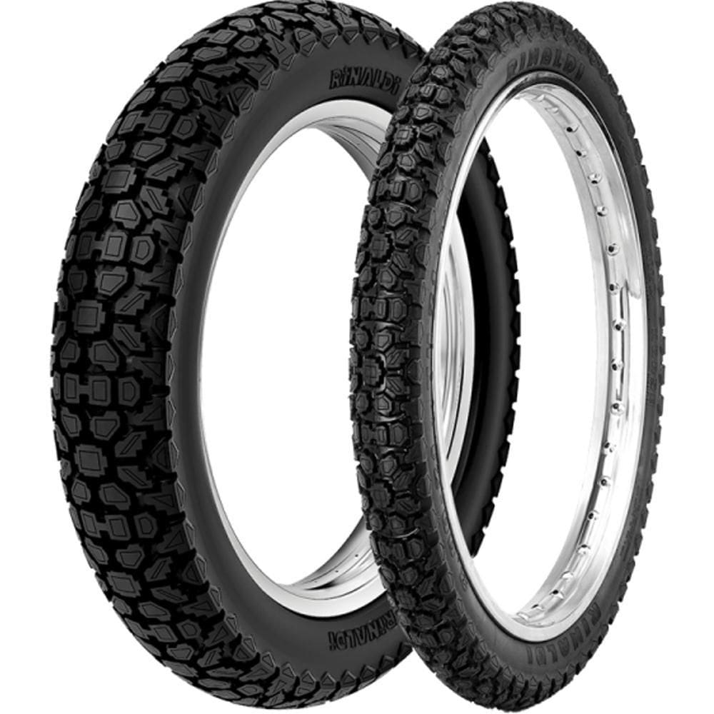Par Pneu NXR 125 150 bros 110/90-17 + 90/90-19 Wh21 Rinaldi
