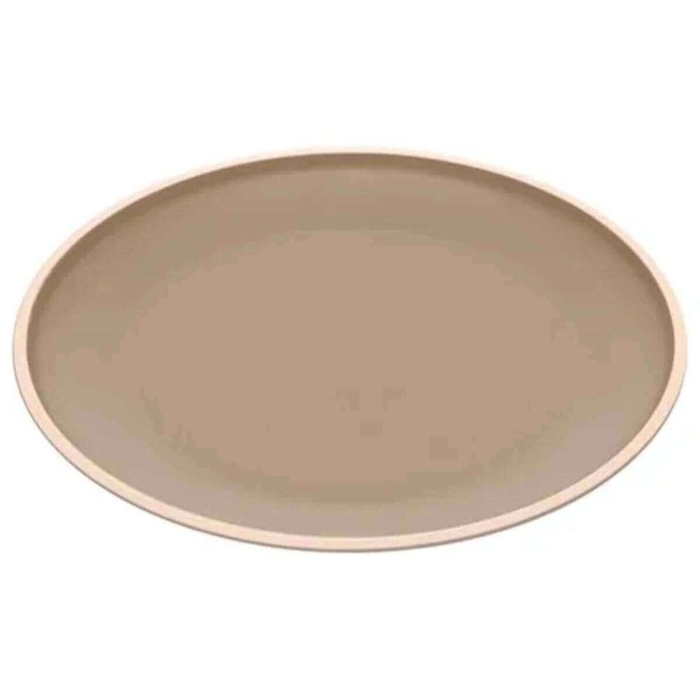 Kit 50 Pratos De Sobremesa Melamina 21,5cm Class Bege Wolff Raso Cozinha Servir Restaurante Lanchonete Buffet