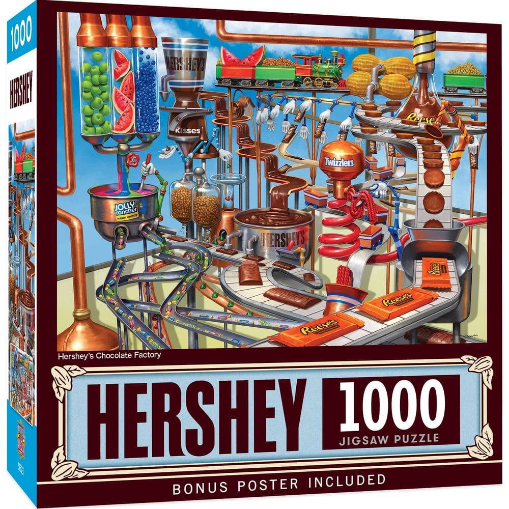 Obras-primas do quebra-cabeça Hershey`s Chocolate Factory 1000 unidades