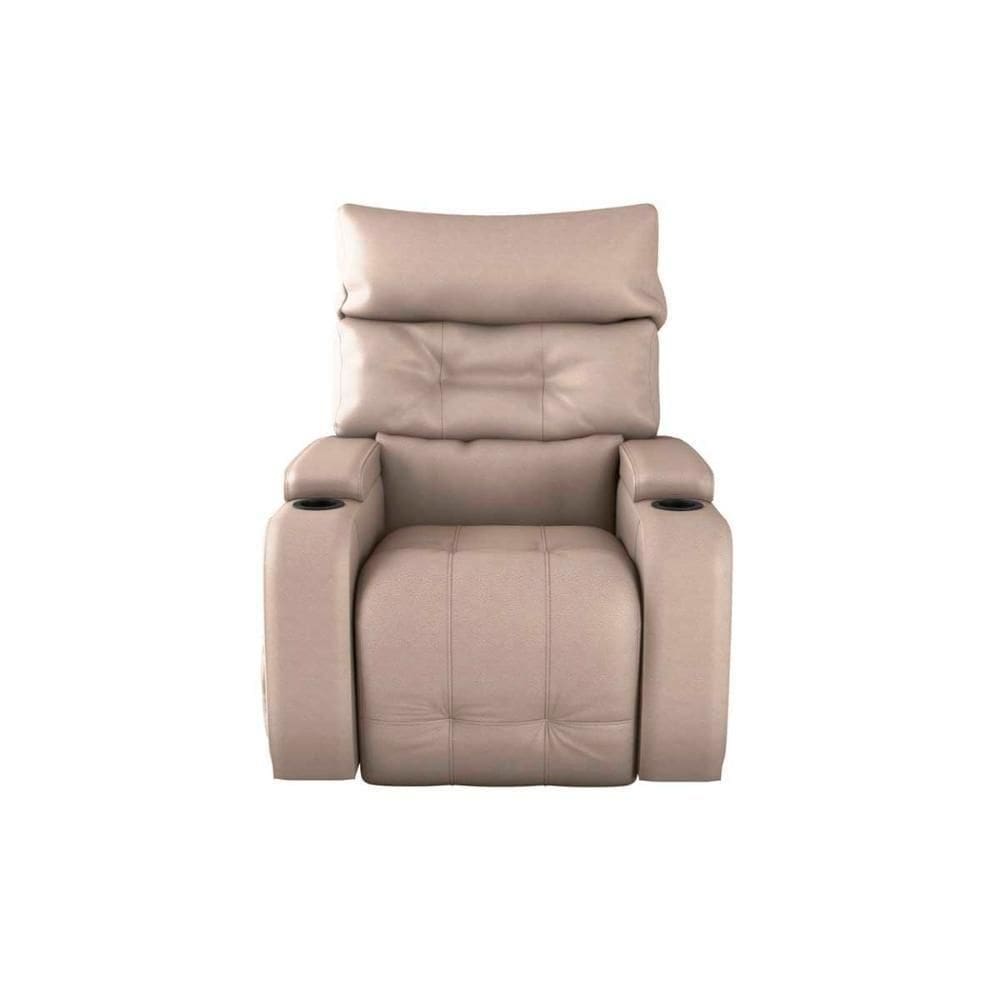 Poltrona Do Papai Reclinável E Giratória Luxo Premium Commander Matrix Sintetico Bege
