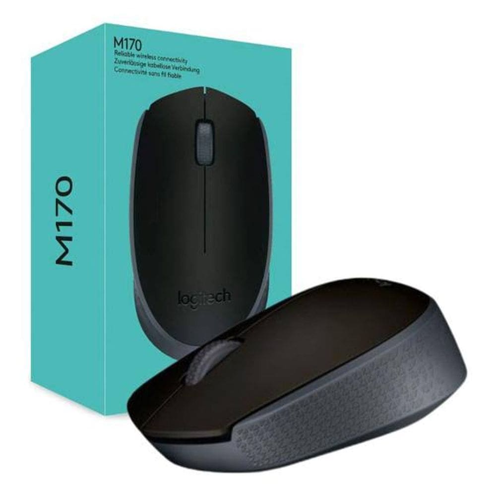 Mouse Wireless Logitech M170 Preto 1000dpi Ergonomico