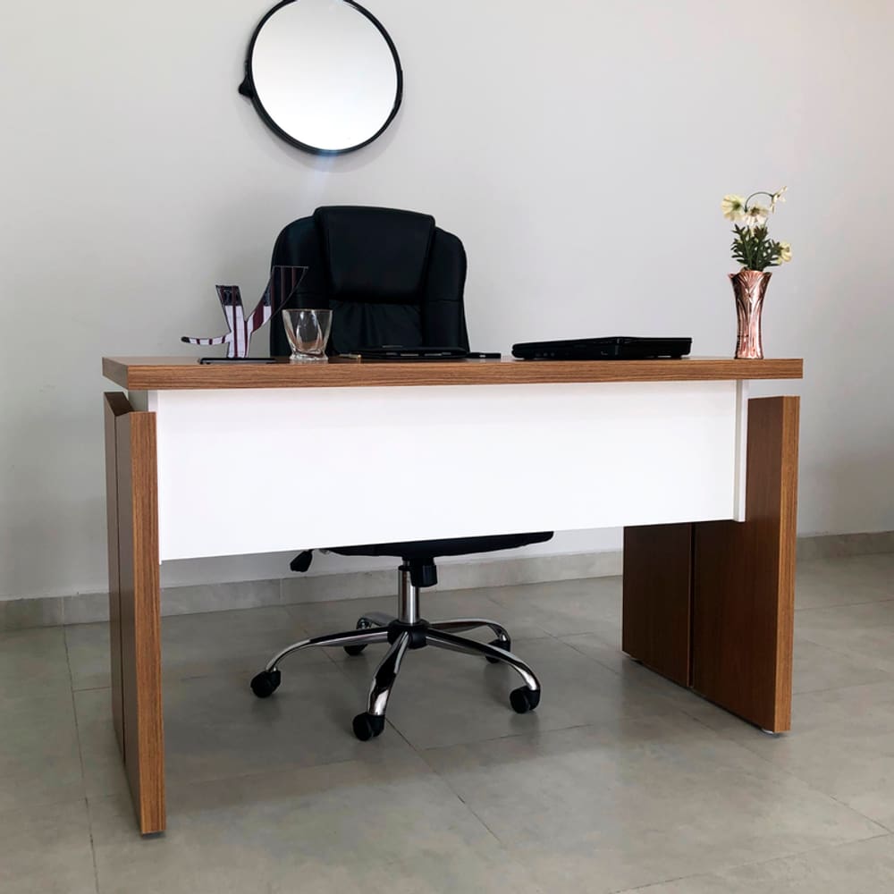Mesa Artany Operacional 1250 - Y37 - Freijó/Branco 6298