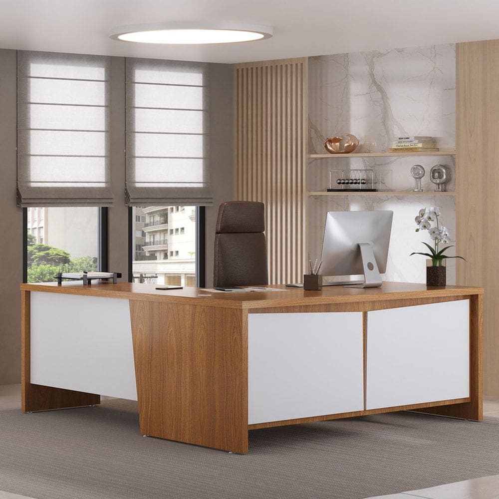 Mesa Artany Chefia Y37 - Freijó/Branco - 6300