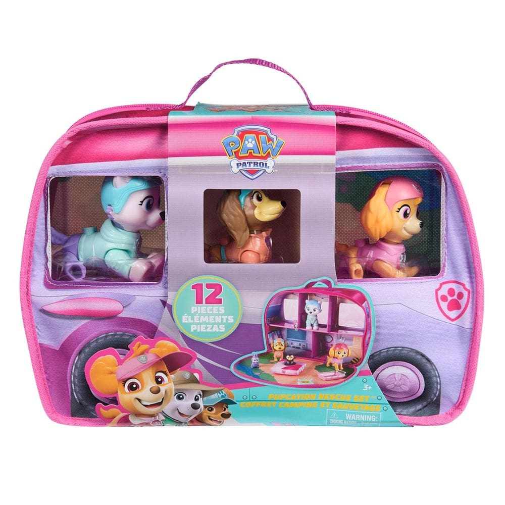Patrulha Canina - Playset de Acampamento com Bag e 3 Bonecos