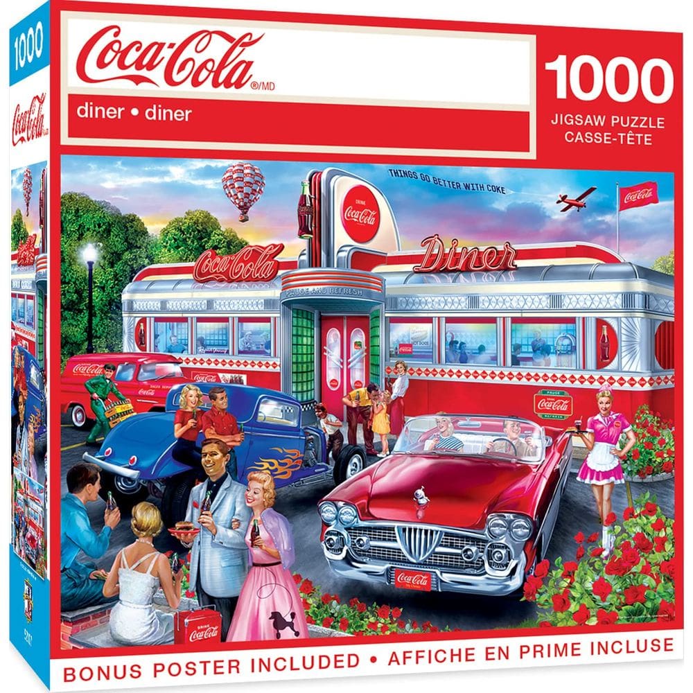 Obras-primas do quebra-cabeça Coca-Cola Diner 1000 peças