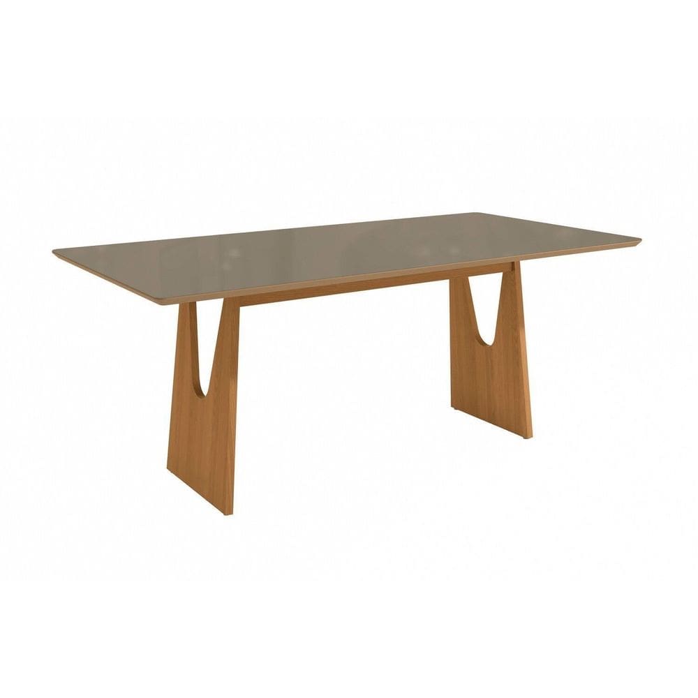 Mesa Mila para Sala de Jantar Premium Freijo/Bronze
