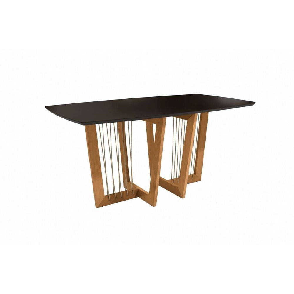 Mesa Clara para Sala de Jantar Premium Preto Fosco