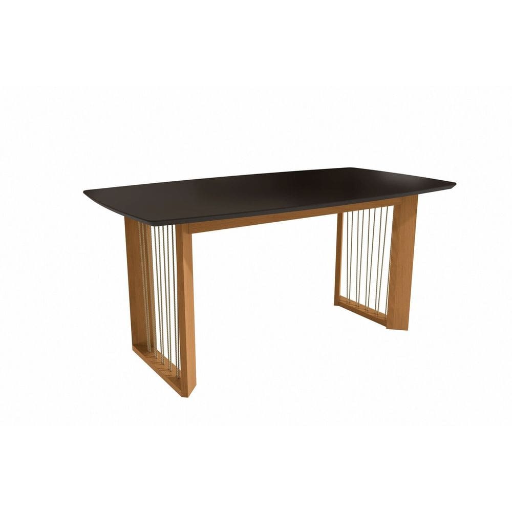 Mesa Eva para Sala de Jantar Premium Preto Fosco