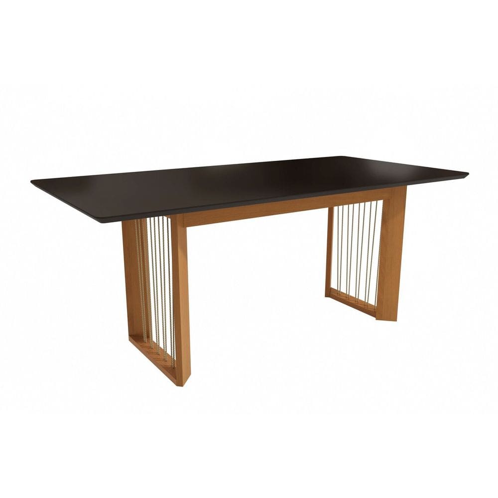 Mesa Eva para Sala de Jantar Premium Preto Fosco