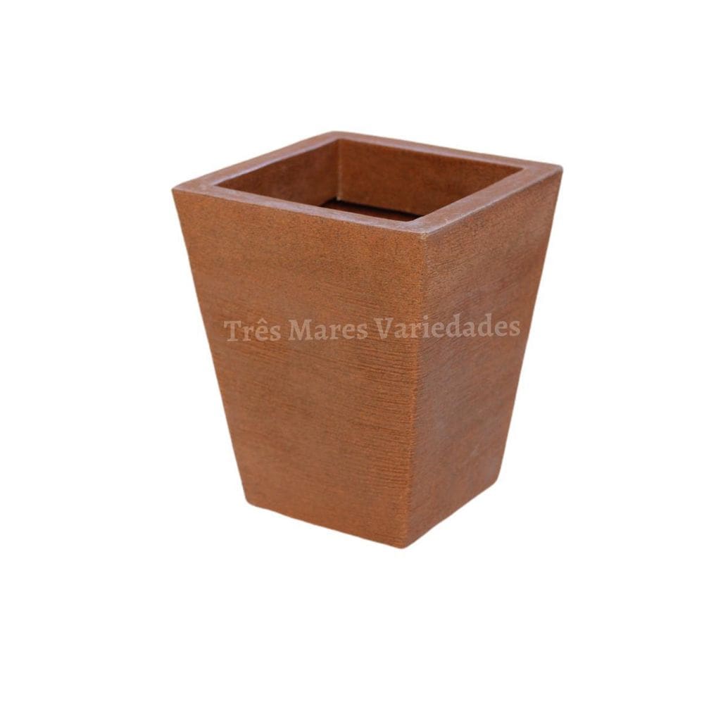 Vaso De Planta Polietileno Jardim Varanda Coluna Quadrada M