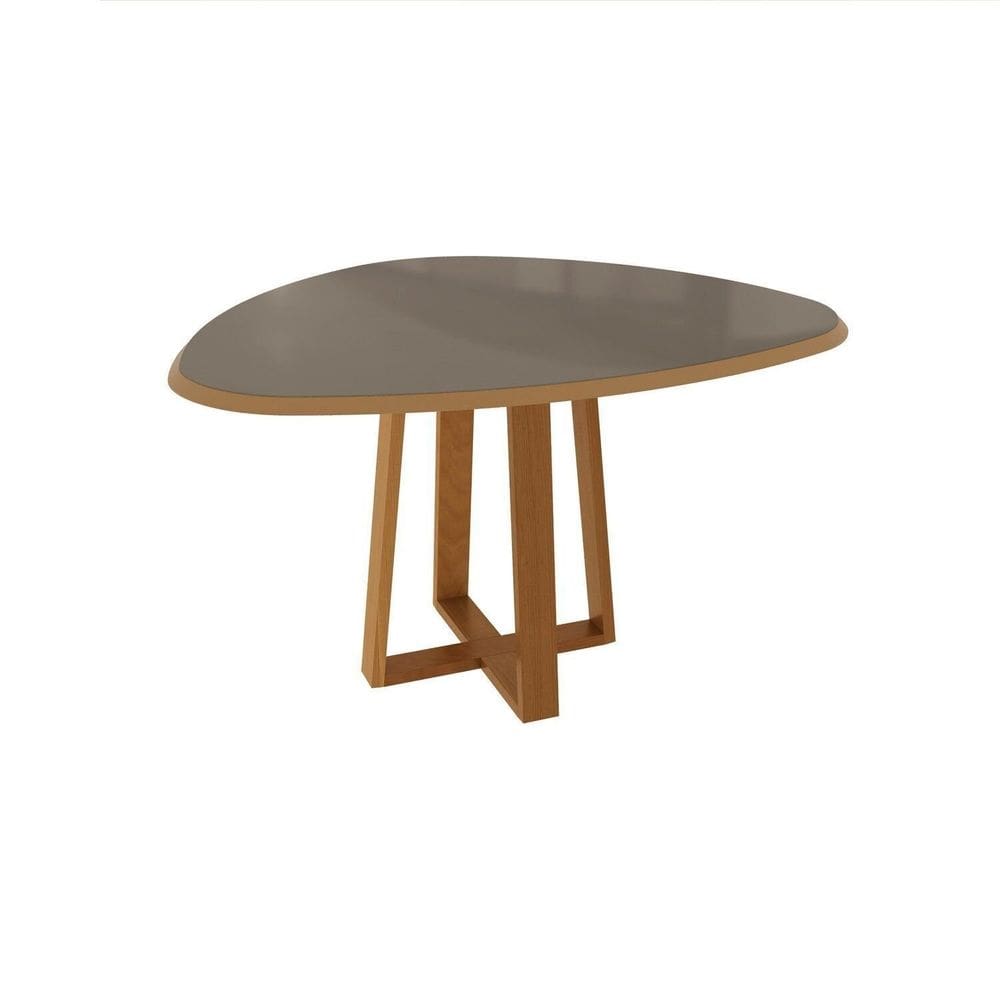 Mesa Mira para Sala de Jantar Premium Freijo/Bronze