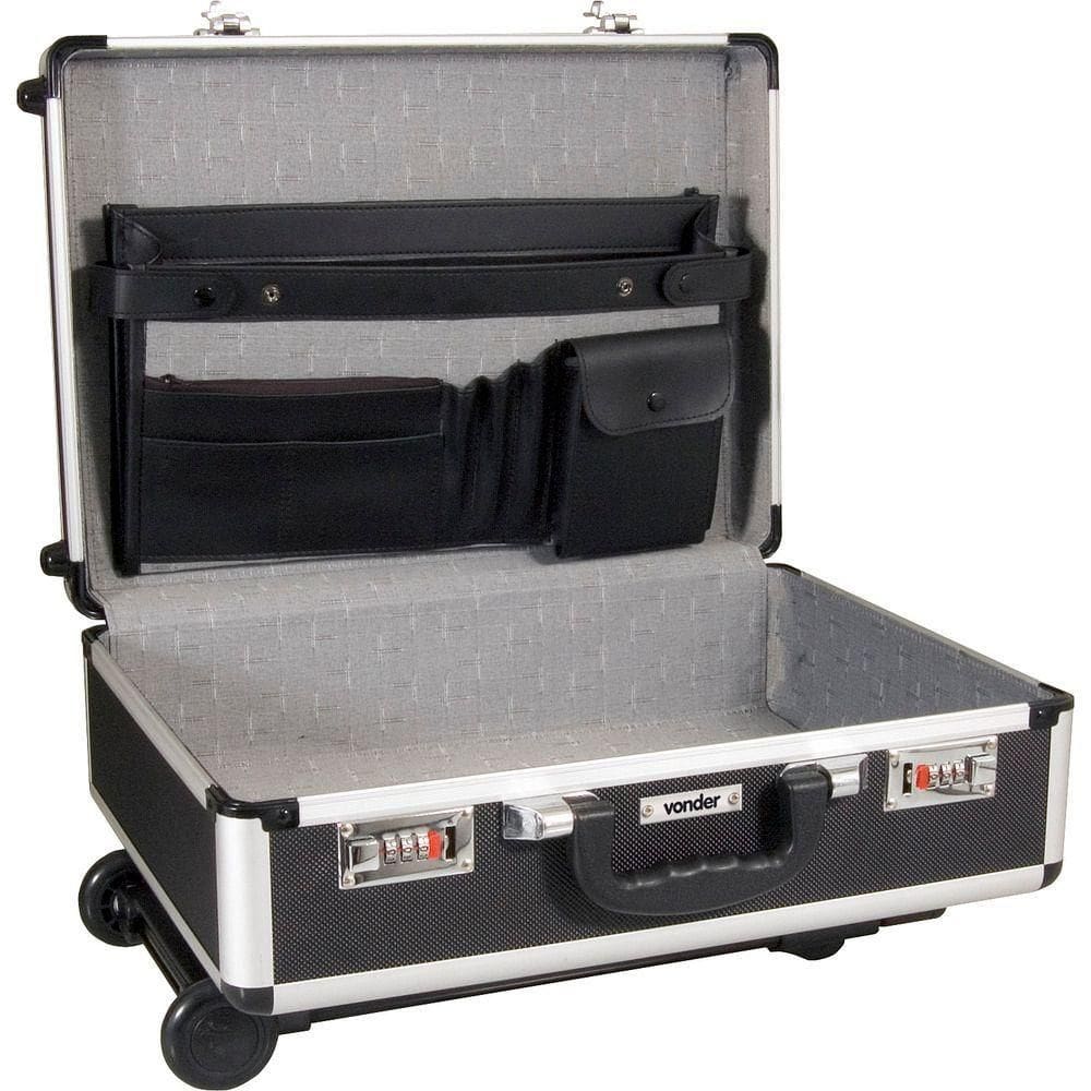 Maleta Para Ferramentas 455x330x155mm Preta Com Puxador E Ro