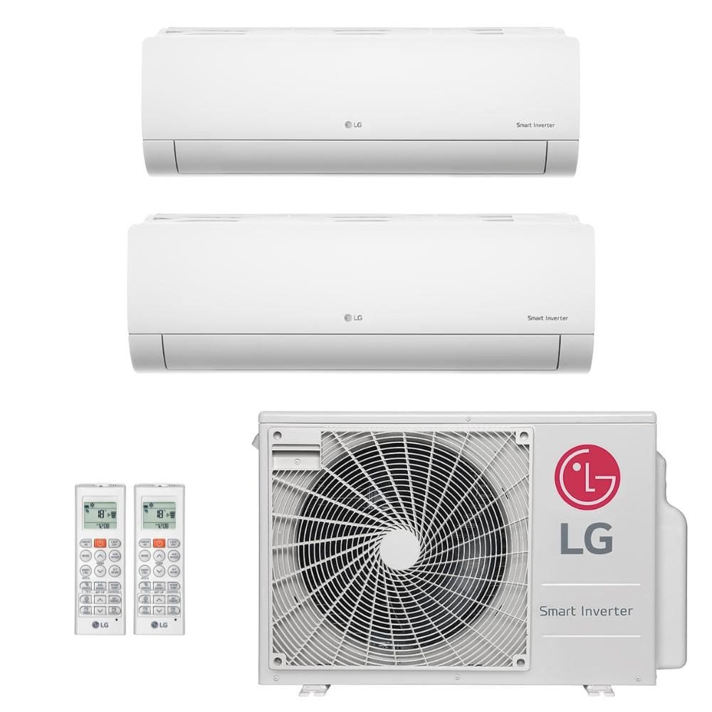 Ar-Condicionado Multi Split Inverter LG 21.000 (1x Evap HW 9.000 + 1x Evap HW 12.000) Quente/Frio 220V